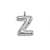 1 Piece 24mm 304 Stainless Steel Letter Pendant Chain