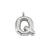 1 Piece 24mm 304 Stainless Steel Letter Pendant Chain