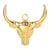 1 Piece 25*25mm Hole 2~2.9mm 304 Stainless Steel 18K Gold Plated Cattle Polished Pendant