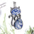 1 Piece 25*45MM Alloy Natural Stone Crystal Cat Pendant