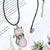 1 Piece 25*45MM Alloy Natural Stone Crystal Cat Pendant