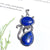 1 Piece 25*45MM Alloy Natural Stone Crystal Cat Pendant