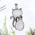 1 Piece 25*45MM Alloy Natural Stone Crystal Cat Pendant