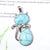 1 Piece 25*45MM Alloy Natural Stone Crystal Cat Pendant