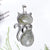 1 Piece 25*45MM Alloy Natural Stone Crystal Cat Pendant