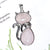 1 Piece 25*45MM Alloy Natural Stone Crystal Cat Pendant