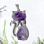 1 Piece 25*45MM Alloy Natural Stone Crystal Cat Pendant