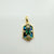 1 Piece 25mm Copper Shell Zircon 18K Gold Plated Geometric Pendant