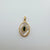 1 Piece 25mm Copper Shell Zircon 18K Gold Plated Geometric Pendant