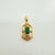 1 Piece 25mm Copper Shell Zircon 18K Gold Plated Geometric Pendant