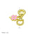 1 Piece 27MM 31mm 32mm Copper Zircon 18K Gold Plated Four Leaf Clover Tower Letter Pendant