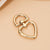 1 Piece 28*45mm Copper Heart Shape Polished Jewelry Buckle