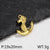 1 Piece 30 * 21mm 30 * 24mm Stainless Steel Zircon 18K Gold Plated Anchor Polished Pendant