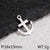 1 Piece 30 * 21mm 30 * 24mm Stainless Steel Zircon 18K Gold Plated Anchor Polished Pendant