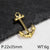 1 Piece 30 * 21mm 30 * 24mm Stainless Steel Zircon 18K Gold Plated Anchor Polished Pendant