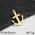 1 Piece 30 * 21mm 30 * 24mm Stainless Steel Zircon 18K Gold Plated Anchor Polished Pendant