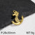 1 Piece 30 * 21mm 30 * 24mm Stainless Steel Zircon 18K Gold Plated Anchor Polished Pendant