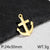 1 Piece 30 * 21mm 30 * 24mm Stainless Steel Zircon 18K Gold Plated Anchor Polished Pendant