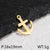 1 Piece 30 * 21mm 30 * 24mm Stainless Steel Zircon 18K Gold Plated Anchor Polished Pendant