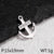 1 Piece 30 * 21mm 30 * 24mm Stainless Steel Zircon 18K Gold Plated Anchor Polished Pendant