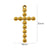 1 Piece 304 Stainless Steel 14K Gold Plated Cross Circle Sun Pendant