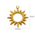 1 Piece 304 Stainless Steel 14K Gold Plated Cross Circle Sun Pendant