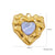 1 Piece 304 Stainless Steel 14K Gold Plated Heart Shape Pendant