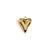 1 Piece 304 Stainless Steel 14K Gold Plated Heart Shape Pendant