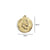 1 Piece 304 Stainless Steel 14K Gold Plated Portrait Pendant