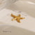 1 Piece 304 Stainless Steel 14K Gold Plated Starfish Shell Polished Pendant