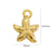 1 Piece 304 Stainless Steel 14K Gold Plated Starfish