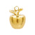 1 Piece 304 Stainless Steel 18K Gold Plated Apple Pendant