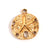 1 Piece 304 Stainless Steel 18K Gold Plated Cross Sun Hand Polished Pendant