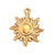 1 Piece 304 Stainless Steel 18K Gold Plated Cross Sun Hand Polished Pendant