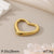 1 Piece 304 Stainless Steel 18K Gold Plated Heart Shape Pendant