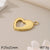 1 Piece 304 Stainless Steel 18K Gold Plated Heart Shape Pendant