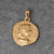 1 Piece 304 Stainless Steel 18K Gold Plated Human Coin Polished Pendant