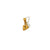 1 Piece 304 Stainless Steel 18K Gold Plated Letter Pendant