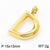 1 Piece 304 Stainless Steel 18K Gold Plated Letter Pendant