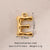 1 Piece 304 Stainless Steel 18K Gold Plated Letter Pendant