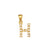 1 Piece 304 Stainless Steel Artificial Pearls Zircon 18K Gold Plated Letter Polished Pendant