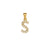 1 Piece 304 Stainless Steel Artificial Pearls Zircon 18K Gold Plated Letter Polished Pendant