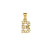 1 Piece 304 Stainless Steel Artificial Pearls Zircon 18K Gold Plated Letter Polished Pendant