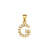 1 Piece 304 Stainless Steel Artificial Pearls Zircon 18K Gold Plated Letter Polished Pendant