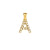 1 Piece 304 Stainless Steel Artificial Pearls Zircon 18K Gold Plated Letter Polished Pendant