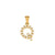 1 Piece 304 Stainless Steel Artificial Pearls Zircon 18K Gold Plated Letter Polished Pendant