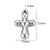 1 Piece 304 Stainless Steel Cross Pendant