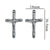 1 Piece 304 Stainless Steel Cross Pendant