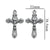 1 Piece 304 Stainless Steel Cross Pendant