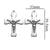 1 Piece 304 Stainless Steel Cross Pendant